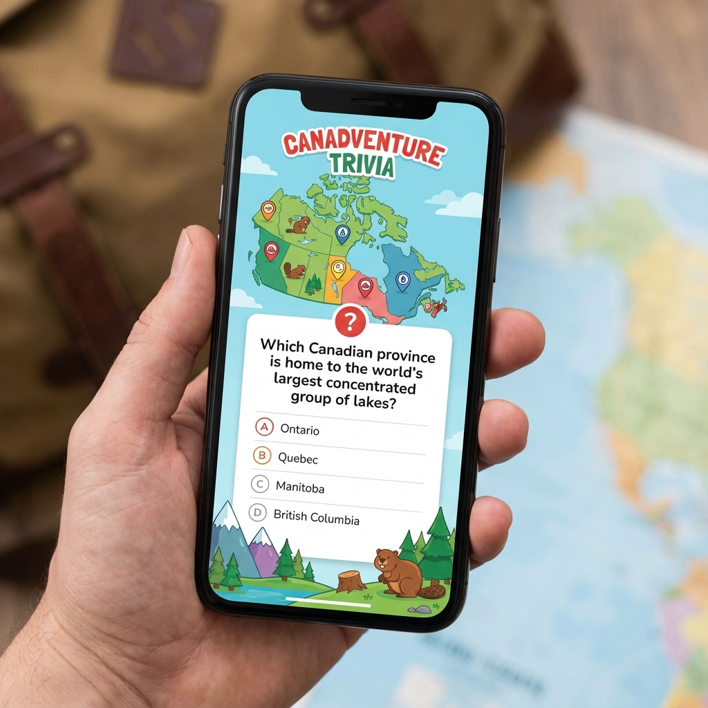 Travel Trivia Canada App Interface